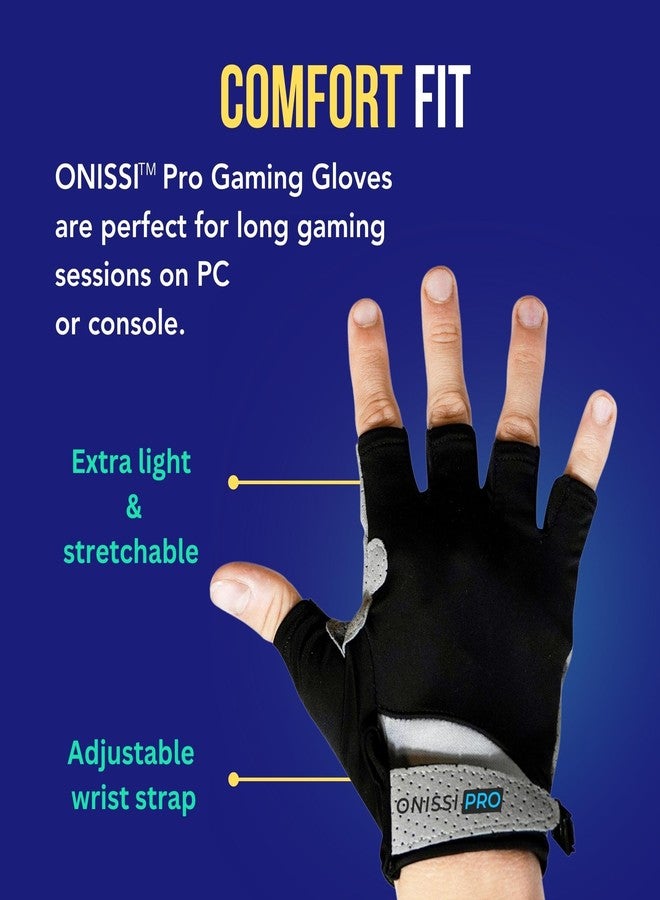 ONISSI Pro Gaming Gloves for Sweaty Hands | Sim Racing Gloves for Men and Women | Anti Sweat, Half Finger, Gamer Grip for Video Games on PS4/PS5/Xbox/Computer/PC/VR/Mobile/Sim Racer - Image 5